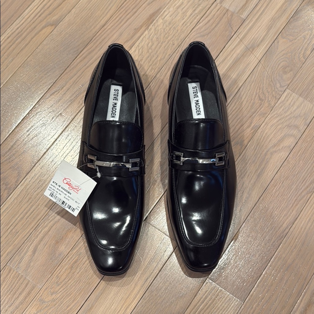 Steve Madden Black Men's Loafers